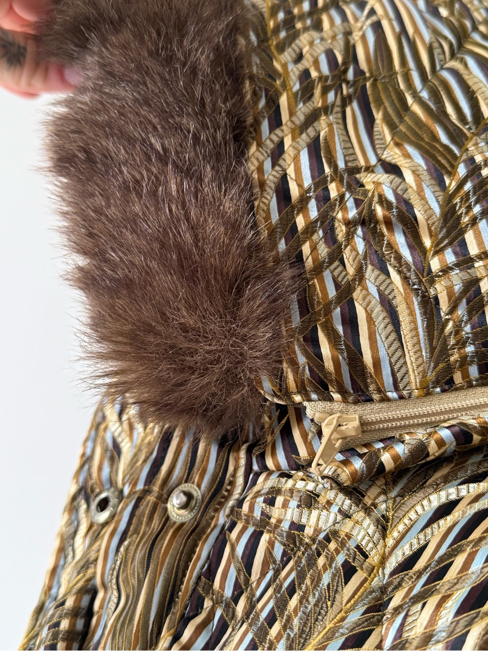 Vintage Y2K Baby Phat Faux Fur Trim Puffer Coat Jacket | Removable Hood & Cuffs - Picture 8 of 16